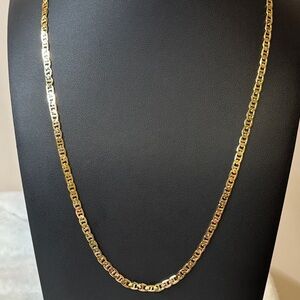 NEW 15g 4.8mm Gucci Mariner Chain Necklace 18k Yellow Gold Filled